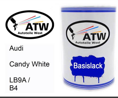 Audi, Candy White, LB9A / B4: 500ml Lackdose, von ATW Autoteile West.